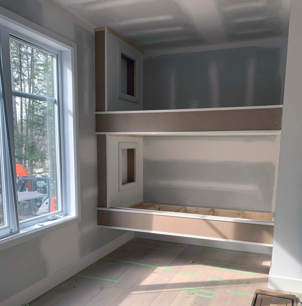 chambre pour enfants en construction